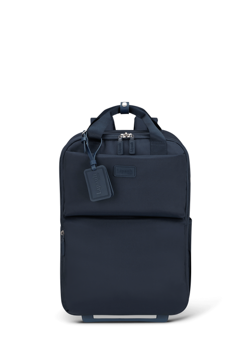 Lipault 4BIZ Laptop Backpack with Wheels Carbon Blue