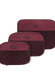 Lipault Lipault Travel Accessories Set Of 3 Packing Cubes  Bordeaux Lipault Lipault Travel Accessories Set Of 3 Packing Cubes  Bordeaux